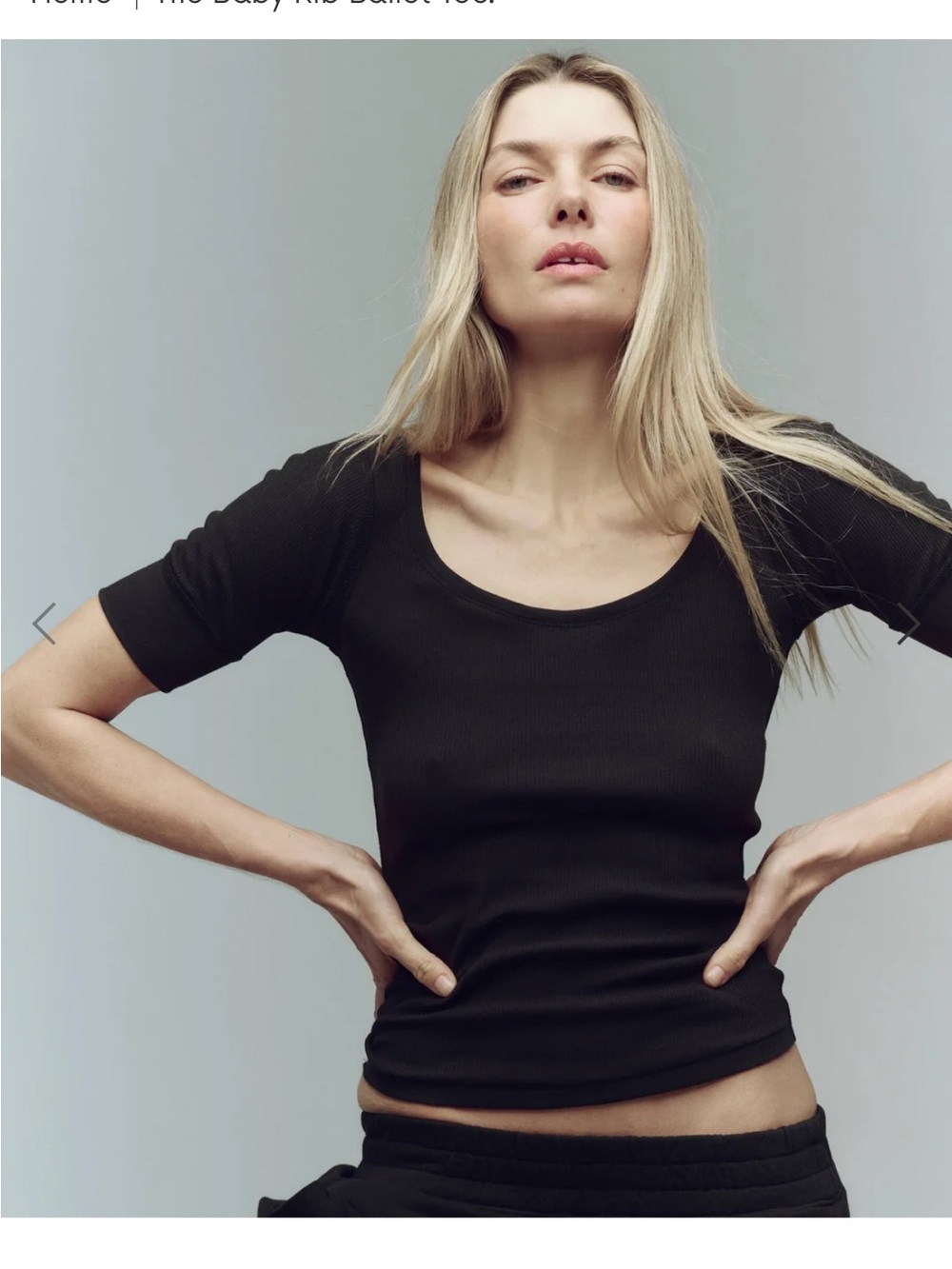 THE GREAT. BABY RIB BALLET TEE